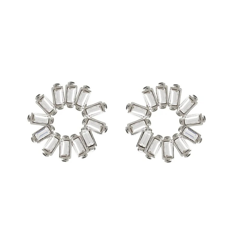 Melissa Lovy Stella Studs in Rhodium (Silver)
